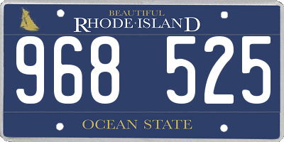 RI license plate 968525