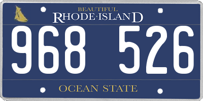 RI license plate 968526