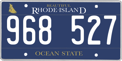 RI license plate 968527