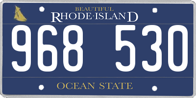 RI license plate 968530