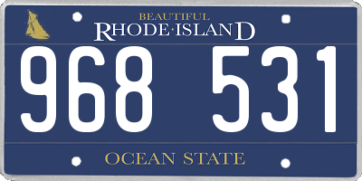 RI license plate 968531