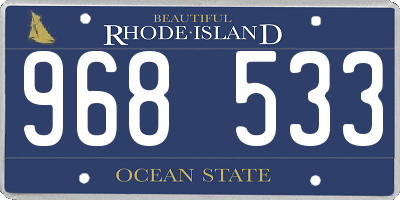 RI license plate 968533