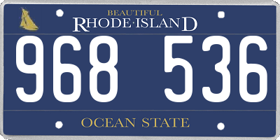 RI license plate 968536