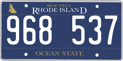 RI license plate 968537