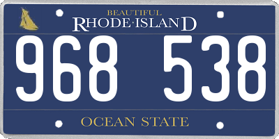 RI license plate 968538