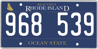 RI license plate 968539