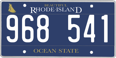 RI license plate 968541