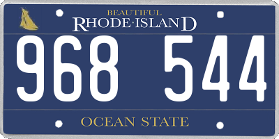 RI license plate 968544