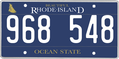 RI license plate 968548