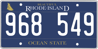 RI license plate 968549