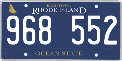 RI license plate 968552