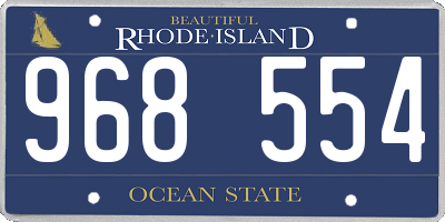 RI license plate 968554