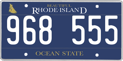 RI license plate 968555