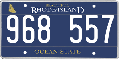 RI license plate 968557