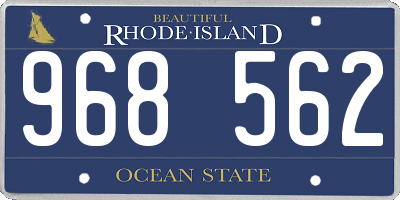RI license plate 968562