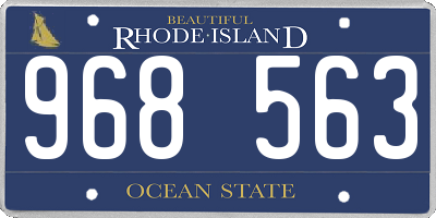 RI license plate 968563