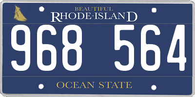 RI license plate 968564