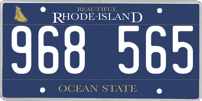 RI license plate 968565