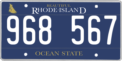 RI license plate 968567