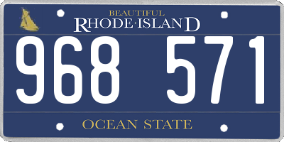 RI license plate 968571
