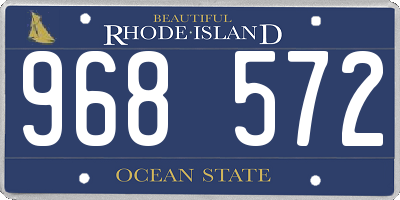 RI license plate 968572