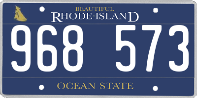 RI license plate 968573