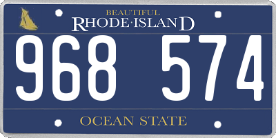 RI license plate 968574