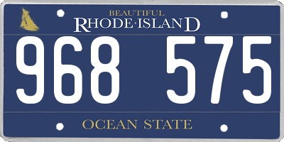 RI license plate 968575