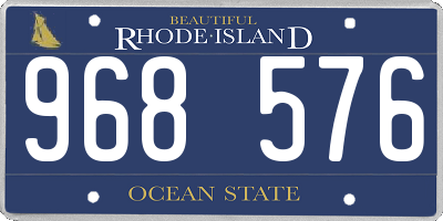 RI license plate 968576