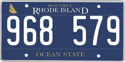RI license plate 968579