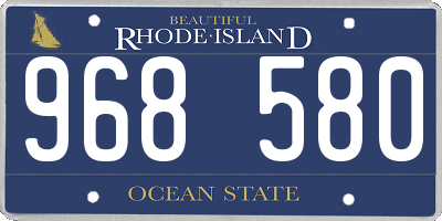 RI license plate 968580