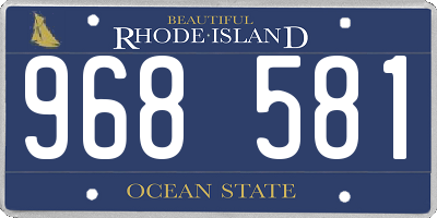 RI license plate 968581