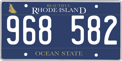 RI license plate 968582