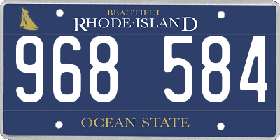 RI license plate 968584