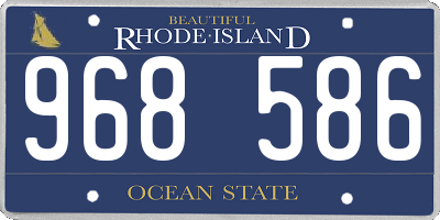 RI license plate 968586