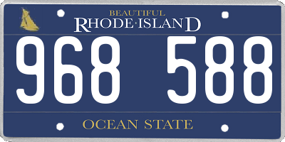 RI license plate 968588