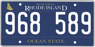 RI license plate 968589