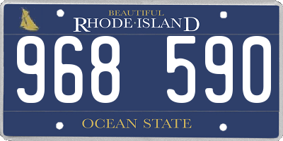 RI license plate 968590