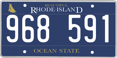 RI license plate 968591