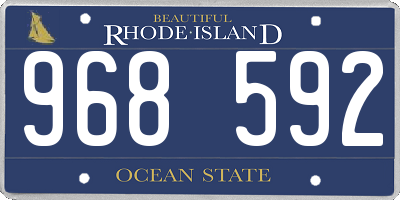 RI license plate 968592