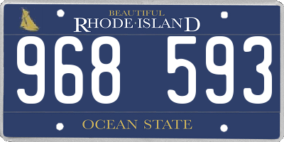 RI license plate 968593