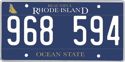 RI license plate 968594