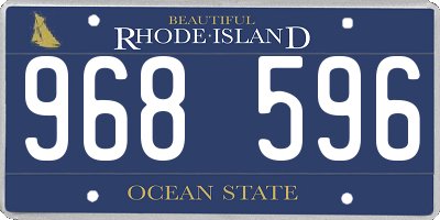 RI license plate 968596