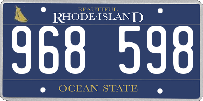 RI license plate 968598