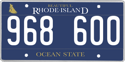 RI license plate 968600