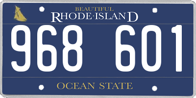 RI license plate 968601