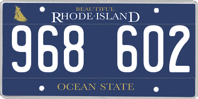 RI license plate 968602