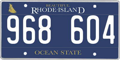 RI license plate 968604