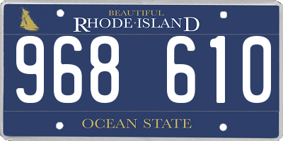 RI license plate 968610