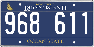 RI license plate 968611